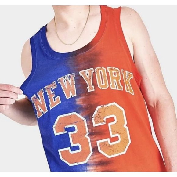 Men's Mitchell & Ness New York Knicks NBA Patrick Ewing Tie-Dye Tank Size Large - Picture 3 of 6